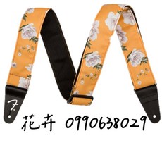 FENDER 黃色 Floral系列 吉他/貝斯背帶, 1個, 990638029