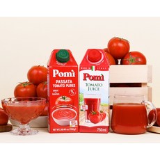 [포미] 이탈리아산 토마토 주스 750 ml 12개+퓨레 750g 6개, 1박스, 750ml