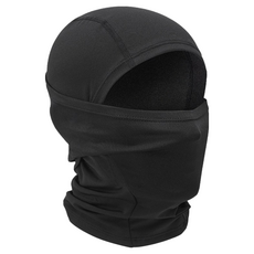 保暖防風頭套 滑雪騎車面罩 全黑加絨款 舒適透氣, 全黑內裡加絨款