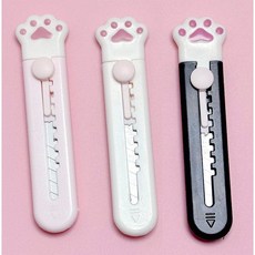 MDC 미니커터칼 고양이발 3종세트 / 언박싱칼 재단칼 택배칼 귀여운 다꾸칼