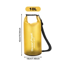 2/5/10/15L 접이식 PVC 완벽방수 드라이백 카약 래프팅 낚시 보트 버킷백 강 트레킹, 10L, Green