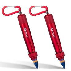 Gscocl 목재 크레용 홀더 2인치 원형 또는 육각형 크레용 페로 로드 산업용 헤비 듀티 목수 건설용 알루미늄 홀더 블랙, 레드-2