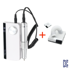 1+1 악성 발톱 손톱 젤 네일 드릴/흡진기 무좀 스케일링 페디 레진 목공 공예 수리, 1세트, 드릴(흰색)+덕트2in1흡진기