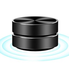 블루투스 미니 스피커 골전도 휴대용 무선 스피커 스테레오 베이스 사운드 창의적인 휴대용 스피커 미니 사이즈 음악 플레이어 가정 야외 여행용 (실버), 블랙