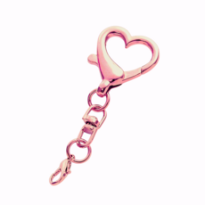 우선컴퍼니 하트 열쇠 고리 15개입 키링고리 키링부자재, 로즈골드, 1세트