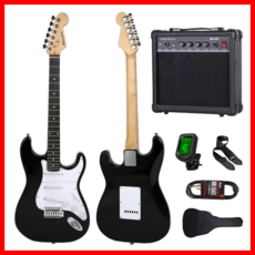 롤링소울 [20W스피커포함] 일렉기타 앰프 세트 입문용 패키지 학생용 초보용 전자기타, 1개, 블랙, ST01