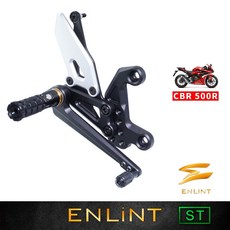 【ENLiNT】ST系列 CBR500R (2016-CY) 腳踏後移 金屬油管, 1個, 標準版-霧黑霧白/2019-一體式,太空黑