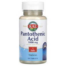 KAL 판토텐산 1000mg 50정, 50개, 1개