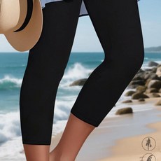 슈퍼 소프트 카프리 바지 높은 신축성 통기성 투명하지 않음 운동 러닝 요가 체육관 레깅스, 1. -1