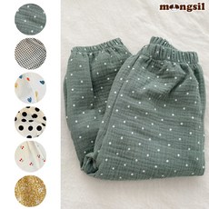 몽실이 거즈면 패턴 배기팬츠 쿨팬츠 몸빼바지 고쟁이 여름