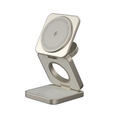 ADAM elements Mag 3 Pro 折疊式三合一旅行磁吸無線充電座, 1個, 鈦色