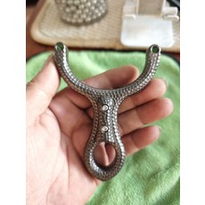 鈦合金 扣指 單卡 隕石坑捶打烤黑硬化, 如圖所示, 1個
