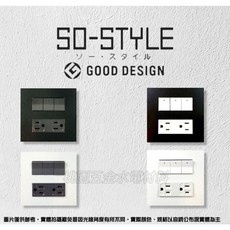 國際牌SO-STYLE六孔消光霧面蓋板 埋入式螢光開關C單切WNSF6106B/W WNSF5052 WNF15123, 1個, 霧黑,霧灰開關110V+接地極雙插座(灰)