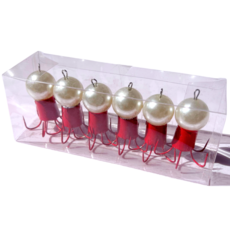 MUN. STAR 쭈꾸미 볼 애자 세트 (6개입) 야광 진주 쭈꾸미 갑오징어 문어 낚시 바늘 채비 에자, 1세트, 6개입