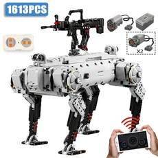 1613PCS 기술 RC 로봇 장난감 MOC 무인 개 모델 빌딩 블록 전동 벽돌 아이 크리스마스 선물, 02 Machine Dog