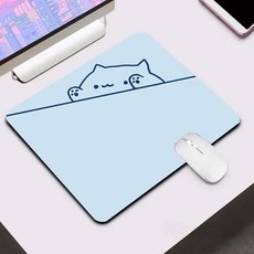 게이밍 고양이 캐릭터 마우스패드 방수코팅 400X450X2MM, 1개, 연한 남색.