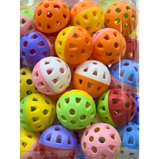 Acepet 愛思沛 台灣製 拿鐵貓花花 彩色鈴鐺球 (加厚款) 逗貓玩具 寵物鈴鐺球 貓玩具 顏色隨機, 彩色鈴鐺球 (加厚款)（顏色隨機出貨）, 1個