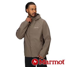 Marmot 男款連帽防水透氣外套 M15384 岩石灰