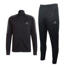 adidas 愛迪達 男款Sereno運動服運動套裝 黑色灰色 H28916