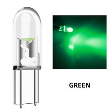 자동차 인테리어 W3W T5 20 LED 12V 보드 전구 워밍 COB 조명 캔버스 계기 웨지 대시 표시기 40 10, 녹색, 10Pcs