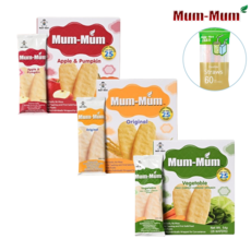 신형 멈멈 유아 쌀과자(13P) 3가지맛 + 일회용빨대 60P, 1세트, 54g, 오리지널+사과호박+야채