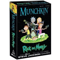 臺灣發貨-munchkin Rick and Morty 英文版 瑞剋和莫蒂家庭聚會卡牌桌, Rick And Morty MUN, 1個