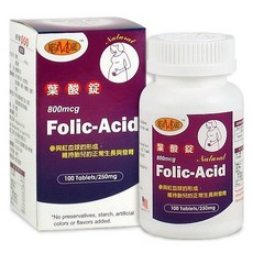 美天健 葉酸錠800mcg 100錠 專品藥局【2004253】, 1個