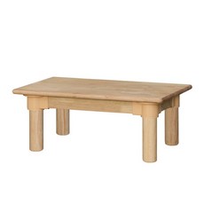 고무나무 원목 교구 영아1인 책상 어린이집 유치원, 반달, 원목다리, 단품