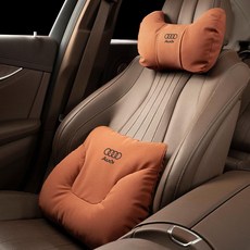 A6L Q3 A3 Q8 A4L Q2L Q5L 차량용 목쿠션 헤드레스트, 1개, 목받침대 + 요추 받침대 [리샹오렌지]