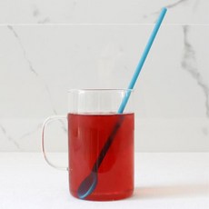 실리콘 롱티스푼 머들러 아이스티 칵테일 커피젓는스틱, 퍼플, 1개