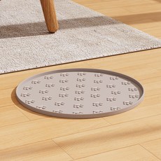 반려동물식기매트 미끄럼 방지 세척 쉬운 펫 실리콘 매트, 1개, 브라운