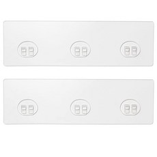 AUSAULAC 교체용 접착제 2팩 샤워 캐디 스티커 패드용 강력한 투명 접착제 코너 선반 바구니용 드릴 없음 욕실 보관 선반 주방 랙 및 비누 홀더(플러스+)