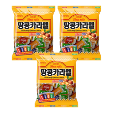 땅콩카라멜 크라운카라멜 크라운땅콩카라멜 120g 3개 크라운 크라운제과 크라운사탕