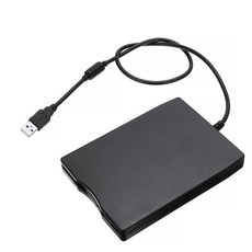 USB 외장형 3.5인치 1.44MB 플로피 디스크 리더 드라이브 블랙, 1개