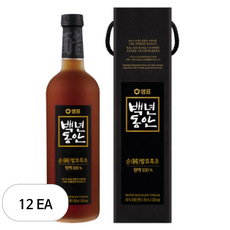백년동안 순 발효 흑초 원액, 750ml, 12개
