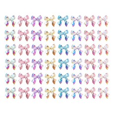 DELUXEFOX 네일 파츠 리본 나비 매듭 160개입 3D 입체 데코 파츠 리본 나비 네일 파츠 플래시 네일 액세서리 주얼리 파츠 네일 아트 네일 디자인 용품 크래프트 액세서리