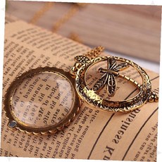 착용 시력보조 장신구 원형 렌즈 체인 액세서리 고전 문양 곤충 조각 장식 독서, 1개, 눈꽃C