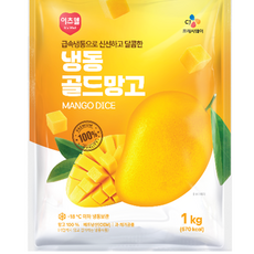 CJ프레시웨이 이츠웰 아이스 골드 망고다이스, 2개, 1kg