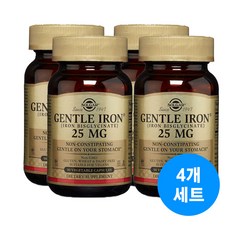 솔가 철분 젠틀 아이언 25mg 90캡슐 4통, 90정, 4개
