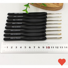 생활선물세트 뜨개질바늘 세트 8개 고무 손잡이 크로셰, 바늘세트 BL07619