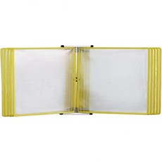 PROPFE벽걸이 참조 정리기 카탈로그 디스플레이 랙 10포켓 벽걸이 이지로드 포켓 20매 용량의 시스템 A4 문자 크기, Yellow