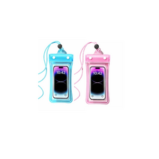 방수 스마트폰 터치 케이스 넥스트랩 포함, 1세트, sky blue+sakura pink