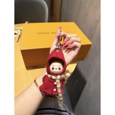 미니 라부부 내마음속의 비밀번호 시리즈 인형옷 마법 망토 스카프 신발 세트 라부부4.0세대, 4세대 미니 전용 아기 제외, 레드 마법 망토+스카프+레드 신발