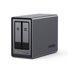 UGREEN NASync DXP2800 2베이 데스크톱 NAS 인텔 N100 쿼드코어 CPU 8GB DDR5 RAM 5GbE NVMe 슬롯 2개 4K HDMI 네트워크 연결 스토리