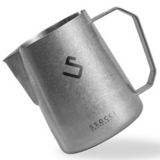 SSOCCI (쏘치) 프리미엄 450ml 스팀피쳐 밀크저그 라떼아트 스팀피처 (빈티지), 빈티지, 1개