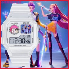 kpop 獵魔女團沙加男團同款手錶，二次元兒童初中學生生日禮物，時尚卡通可愛造型