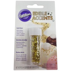 Wilton 식용 글리터 골드 스타 1.13g, Edible Glitter, 1개