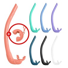 위베런 폴더블 스노클 스노쿨링장비 스노클세트 실리콘 호흡기, 블랙