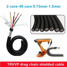 CNC 드래그 체인 차폐 구리 PVC 굽힘 케이블 2 18 22AWG 코어 20 방지 내유성 탄성, 20 AWG-0.5mm2, 3 cores 1m, 1개