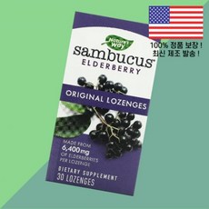네이처스 웨이 삼부커스 로젠지 캔디 엘더베리 비타민C 비타민씨 비타민시 7세 이상 30 30정 Nature's Way Sambucus Immune Lozenges Elderbe